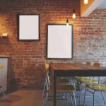 frames, restaurant, interior, copy space, mockup, picture frames, blank frames, brick wall, wall, table, chairs, bar, template, design, restaurant, restaurant, restaurant, restaurant, restaurant, brick wall